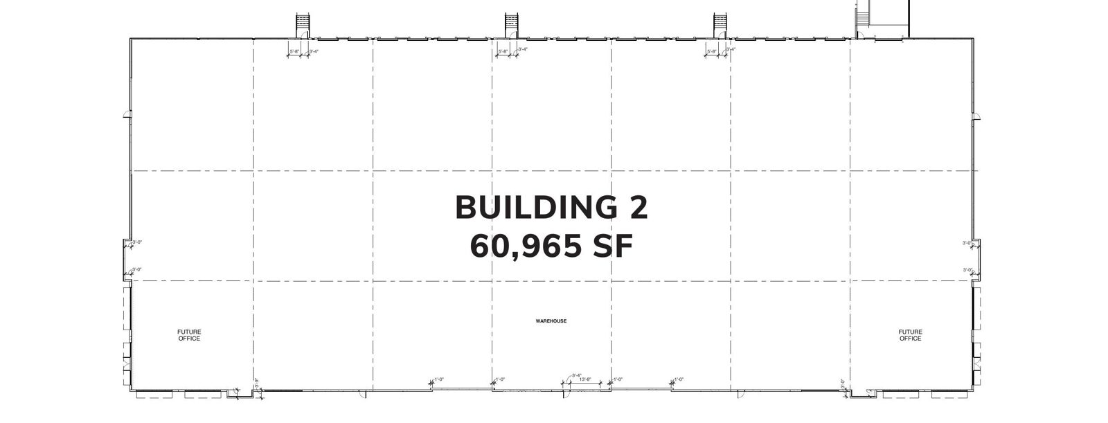 Gateway Business Park — Building 2 floor plan, 60,965 SF